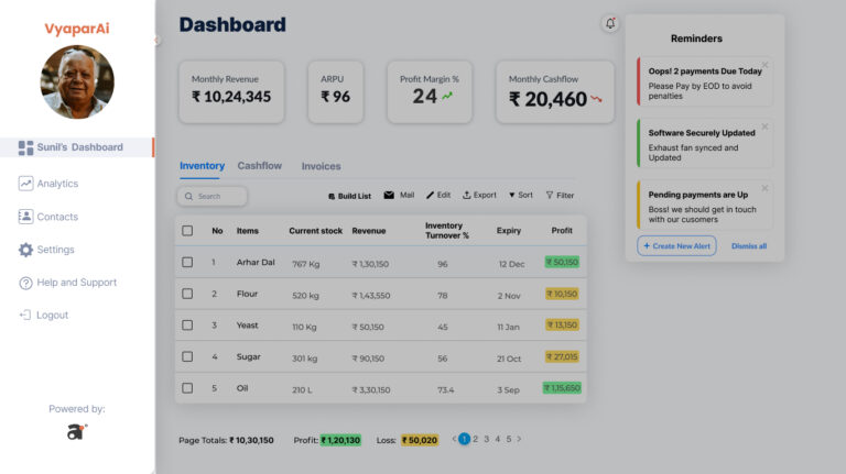 Dummy dashboard